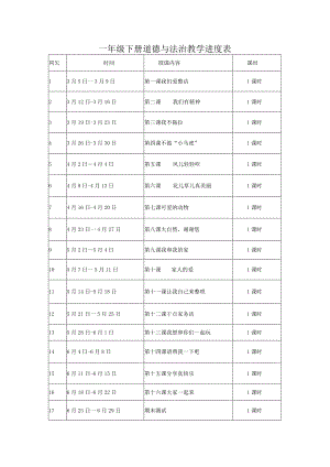 一年级道德与法制下册计划、进度、教案.docx