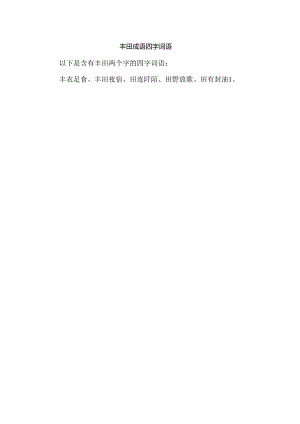 丰田成语四字词语.docx