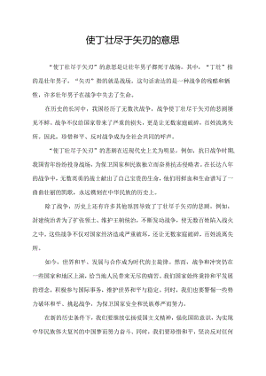 使丁壮尽于矢刃的意思.docx