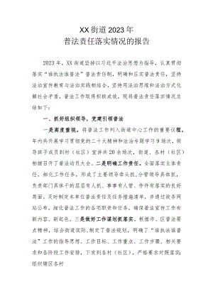XX街道2023年普法责任落实情况的报告.docx