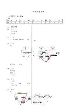 2023年武汉市12月联考九年级理化试题答案.docx
