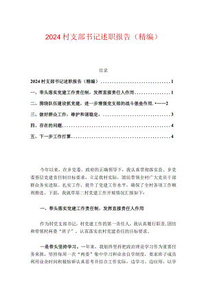 2024村支部书记述职报告（精编）.docx