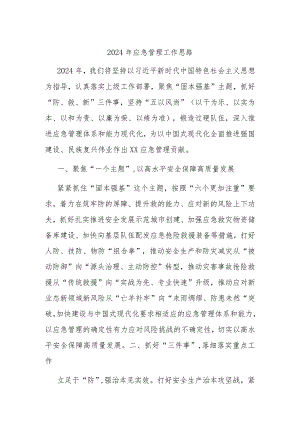 2024年应急管理工作思路.docx