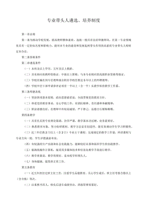 专业带头人遴选、培养制度.docx