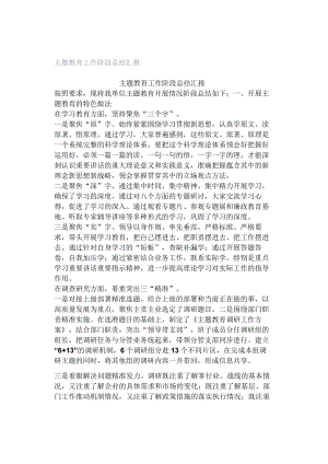 主题教育工作阶段总结汇报.docx