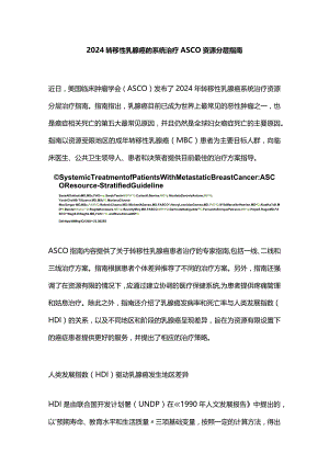 2024转移性乳腺癌的系统治疗ASCO资源分层指南.docx