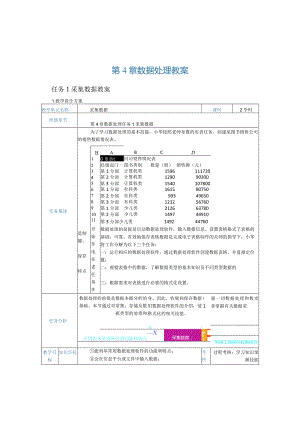 中职《信息技术》教学设计-第4章-任务1--采集数据.docx