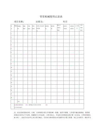 零星机械使用记录表.docx