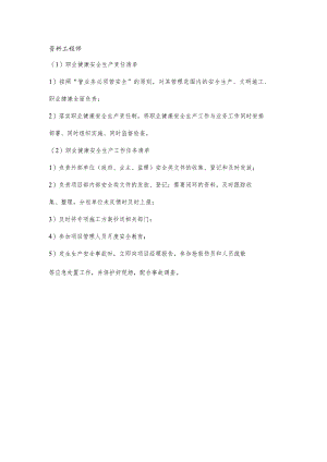 资料工程师职业健康安全生产责任清单及工作任务清单.docx