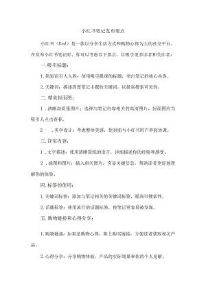 小红书笔记发布要点.docx