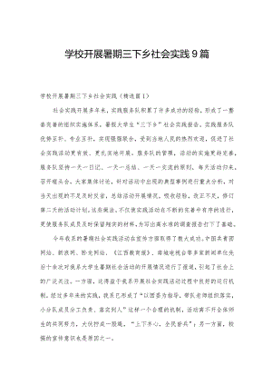 学校开展暑期三下乡社会实践9篇.docx