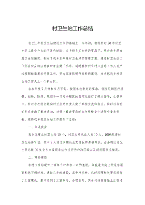 村卫生站工作总结.docx