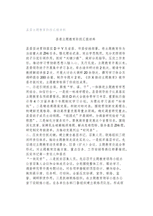 县委主题教育阶段汇报材料.docx