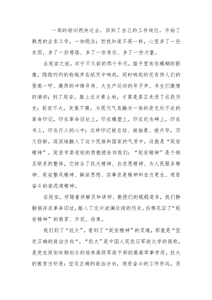 延安精神培训班学习体会.docx