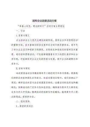国有企业团委活动方案.docx