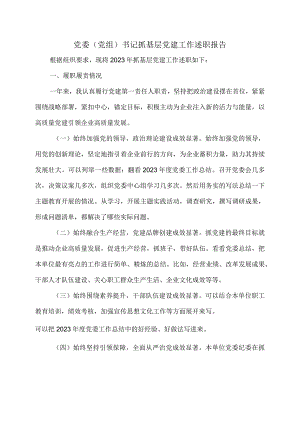 党委（党组）书记抓基层党建工作述职报告.docx