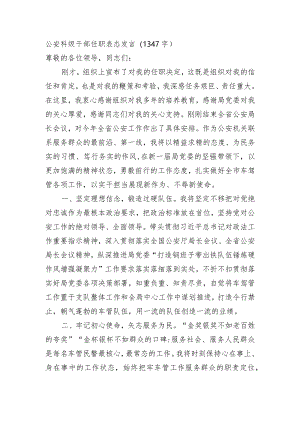 公安科级干部任职表态发言.docx