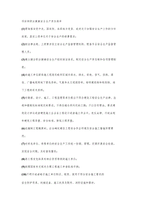 项目部职业健康安全生产责任清单.docx