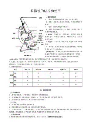 显微镜的结构和使用.docx