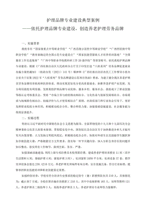 护理品牌专业建设典型案例2.docx
