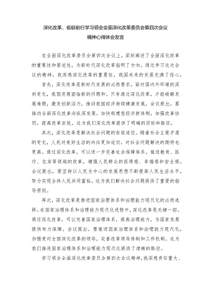 （3篇）2024年学习领会全面深化改革委员会第四次会议精神心得体会发言.docx