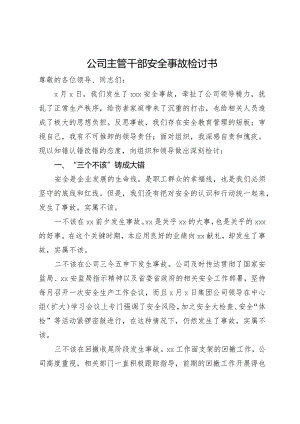 公司主管干部安全事故检讨书.docx