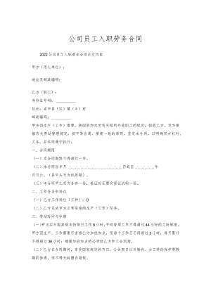 公司员工入职劳务合同_1.docx
