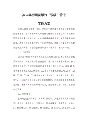 岁末年初烟花爆竹“双禁”管控工作方案.docx