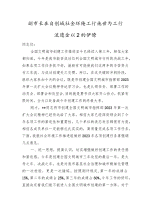 副市长在在创城社会环境工作推进组工作推进会议上的讲话.docx