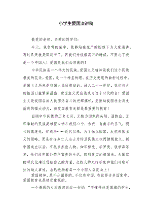 小学生爱国演讲稿.docx