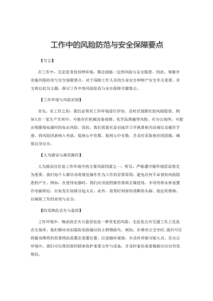 工作中的风险防范与安全保障要点.docx