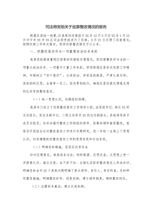 司法局党组关于巡察整改情况的报告.docx