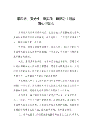 “学思想、强党性、重实践、建新功”主题教育学习心得体会精品范文九篇.docx