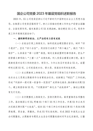 国企公司党委2023年基层党组织述职报告.docx
