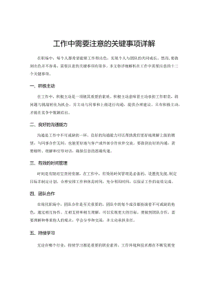 工作中需要注意的关键事项详解.docx