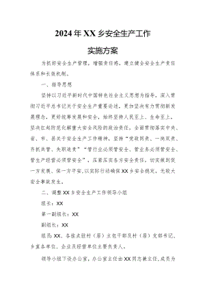 2024年XX乡安全生产工作实施方案.docx