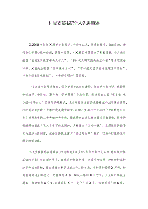 村党支部书记个人先进事迹.docx