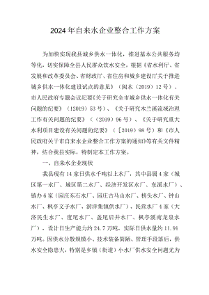 2024年自来水企业整合工作方案.docx