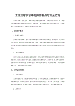 工作注意事项中的操作要点与安全防范.docx