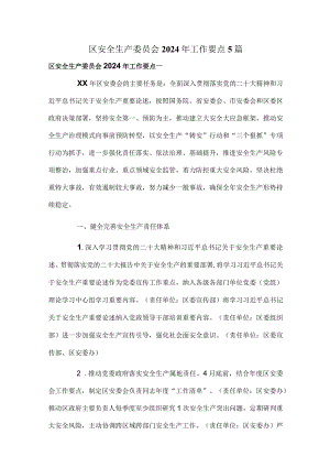 区安全生产委员会2024年工作要点5篇.docx