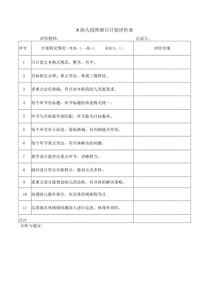 幼儿园日计划评价表.docx