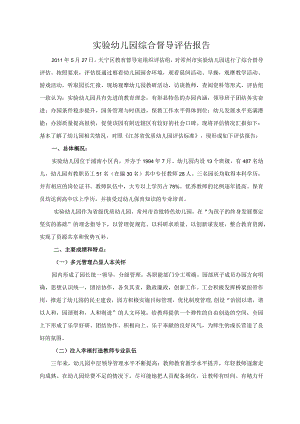 实验幼儿园综合督导评估报告.docx