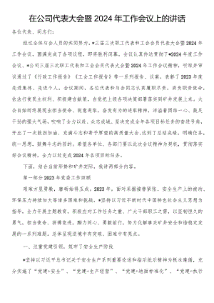 在公司代表大会暨2024年工作会议上的讲话.docx