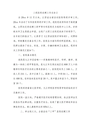 三级医院创建工作总结2.docx