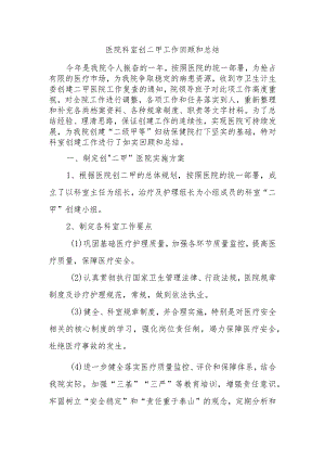医院科室创二甲工作回顾和总结.docx