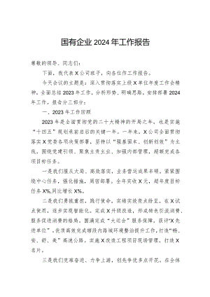 国有企业2024年工作报告.docx