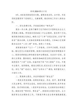街道2024重点计划.docx
