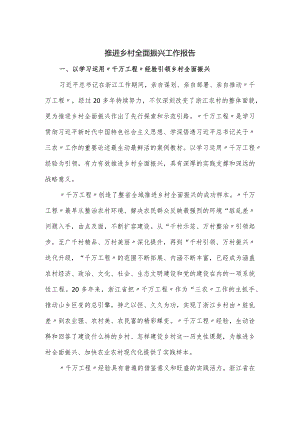 推进乡村全面振兴工作报告.docx