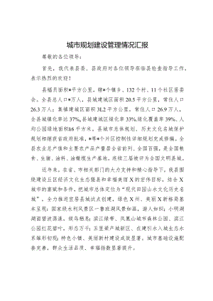 城市规划建设管理情况汇报.docx