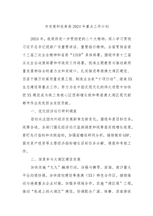 市发展和改革局2024年重点工作计划.docx